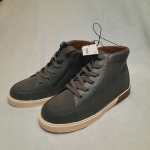 Stylish Gray High-Top Kids Sneakers